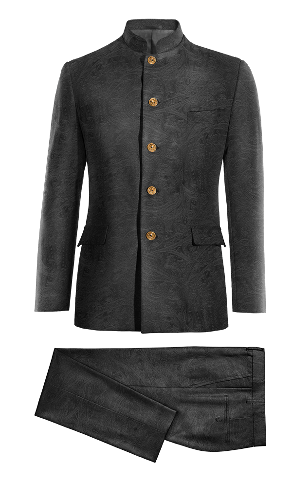 Traje de hombre adornado para un novio de inspiración medieval