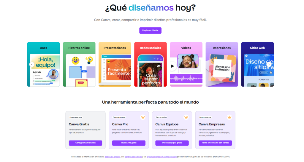 Canva para eventos