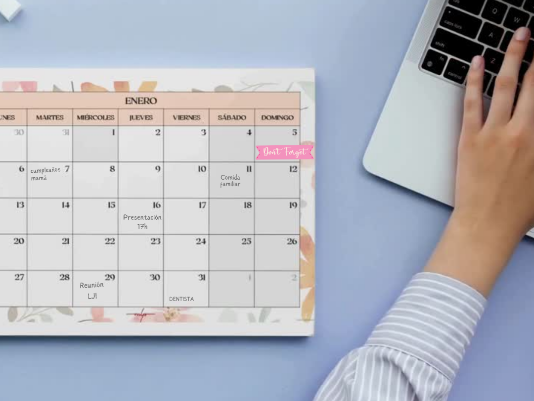 Calendario mensual descargable gratis